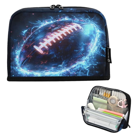 ALAZA Cool Football Pencil Case Pen Pouch Bag Large Capacity Organizer