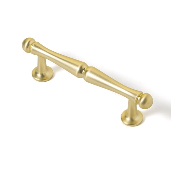 Goo-Ki 12 Pack Light Brushed Brass Cabinet Handles of 3''(76mm) Hole Center, Zinc Alloy Cabinet Pulls for Drawer,Dresser,Cupboard Wardrobe,