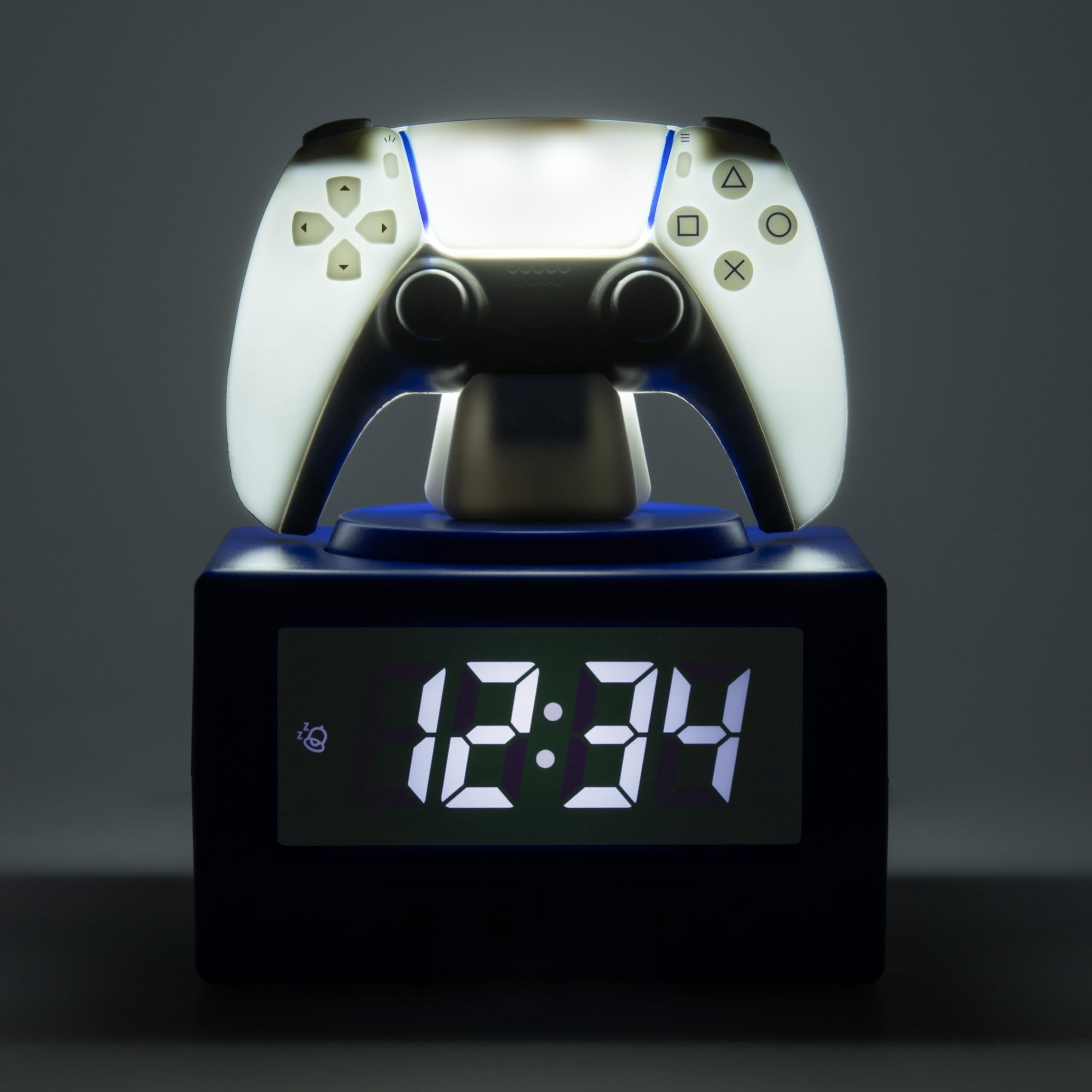 PlayStation DualSense Controller Digital Alarm Clock with Night Light Function – Officially Licensed Gaming & Bedroom Décor for Kids & Teens | Paladone