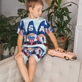 thumbnail image 4 of Fotbe Cute Gnomes in USA Pijama Estampada de 2 Piezas para Niños – Ropa de Dormir de Manga Corta Cómoda para Niños y Niñas, Camiseta y Shorts de Algodón-Medium, 4 of 6