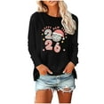 thumbnail image 2 of ICHUANYI Women's Round Neck New Year Prints Sweatshirt, 2026 New Year Gift, Casual Tops for women Long-Sleeved Print Loose Blouse Shirt, 2 of 5