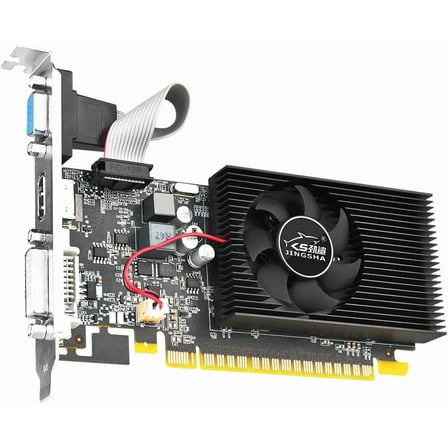 JINGSHA GT 740 4G DDR3 Low Profile Graphics Card, PCI Express 3.0 x16, HDMI/VGA/DVI, Entry Level GPU for PC, SFF and HTPC, Compatible with Win11