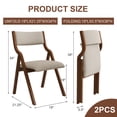 thumbnail image 2 of EBQOSK 2PC Upholstered Folding Dining Chair, Space Saving, Easy To Carry, Dining Room Taupe, 2 of 7