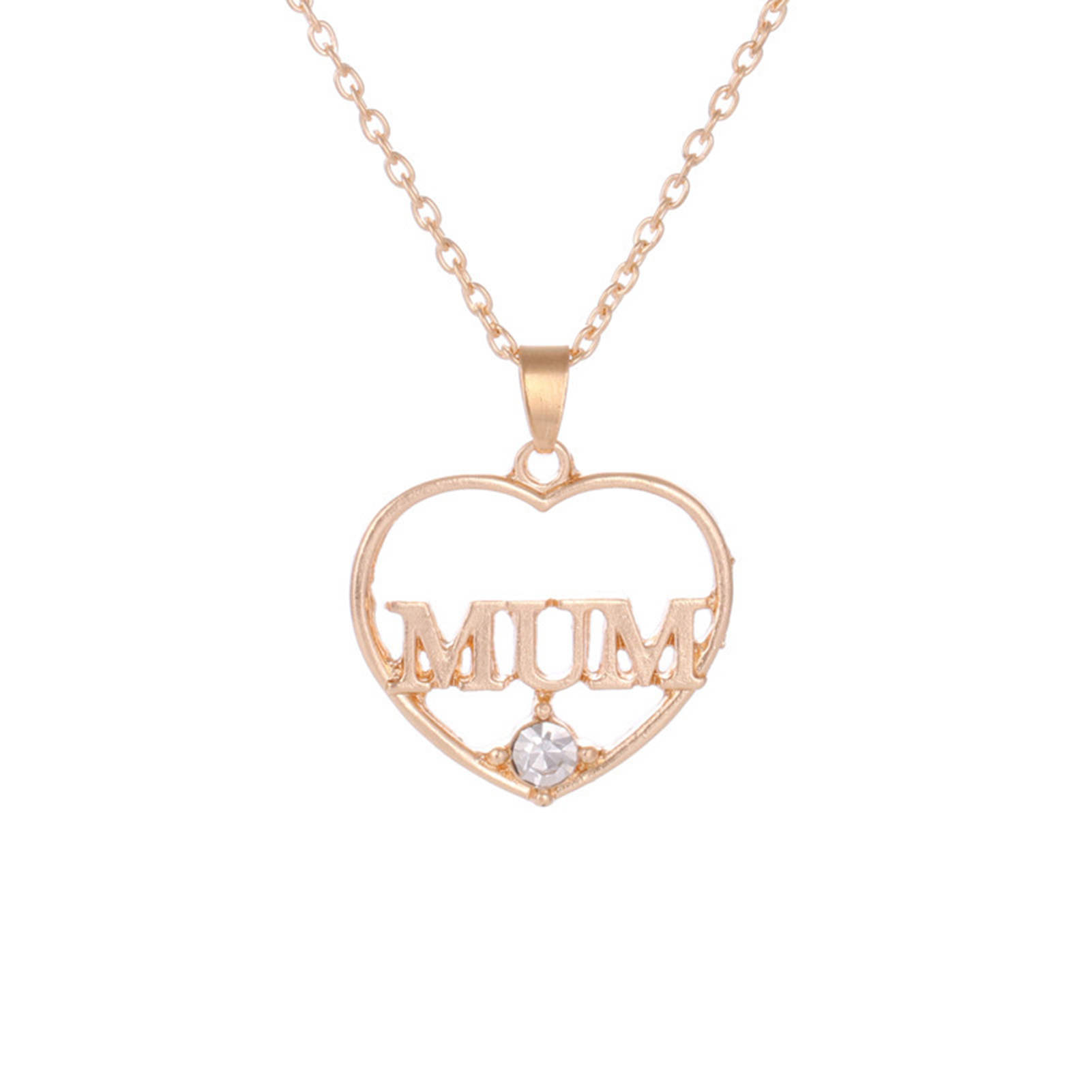 9ct Gold Tri Tone Mum Open Heart Pendant | Goldmark (AU)