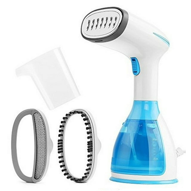 蒸汽熨斗 de mano de 1500W, vaporizador de prendas de 280mL, plancha portátil, removedor de arrugas, calentamiento rápido en 15 segundos.