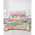 thumbnail image 3 of Southwest Boho Full Size Down Alternative Comforter, Lightweight Comforter Quilt Bedding Set with Pillow Shams Abstract Watercolor Cactus Mountain All Seasons Bed Comforter Duvet Insert 78"x90", 3 of 7