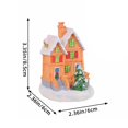 thumbnail image 3 of TIELUTT Décorations de Noël en Résine Cabane Colorée Ornements Lumineux de Table Ornement de Poulet Décorations de Sapins de Noël Ornement de Noël Flocons de Neige Ornement de Noël Daté Petit Ornement de Noël, 3 of 5