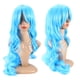thumbnail image 2 of Pelucas de pelo rizado de onda larga de 80 cm con flequillo Peluca de cosplay Pelucas de cosplay de anime estilo Lolita (azul cielo), 2 of 5