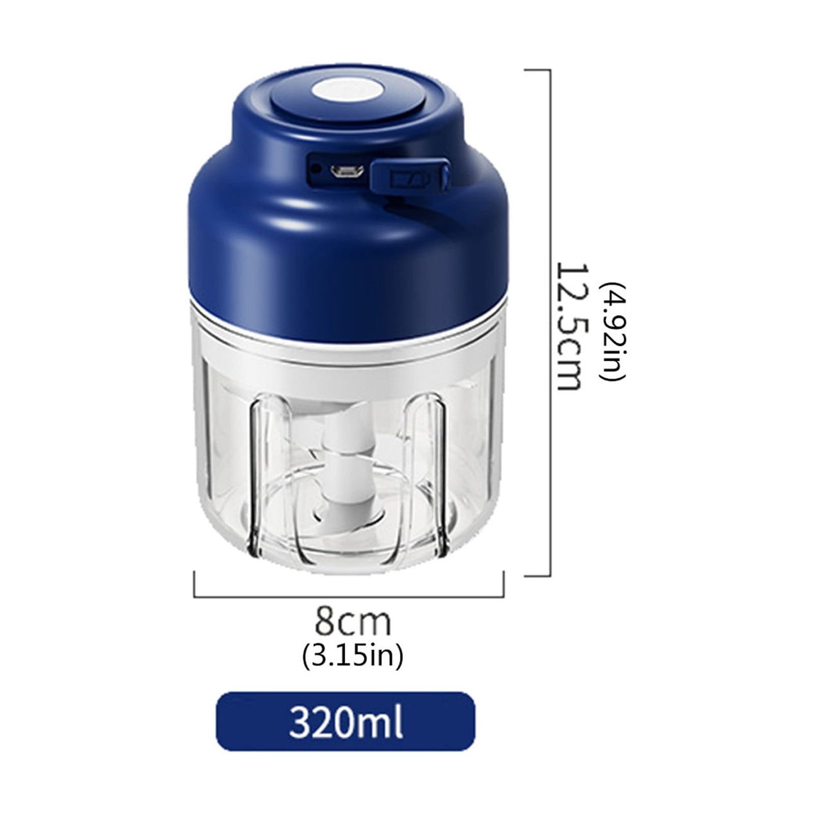 Electric Mini Food Chopper & Garlic Grinder, USB Rechargeable, 350ML Powerful Vegetable Chopper for Onion, Ginger, Chili, Portable Meat Mincer, Small Food Processor