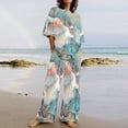 thumbnail image 3 of Hauts à Manches Courtes pour Femmes Ensemble d'Été Mode Imprimé Couleur Pantalon Décontracté Ensemble Deux Pièces Hauts à Manches Courtes pour Femmes Hauts d'Été pour Femmes avec Manches, 3 of 5