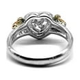 thumbnail image 3 of 925 Sterling Silver Hawaiian Three Turtle CZ Ring Rose Gold Heart Shape, 3 of 3