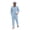 Light Blue, variant on GrmtClth Linen Blend 2 Piece Outfit Sets For Men Cuban Collar Long Sleeve Button Shirt Elastic Drawstring Waist Straight Trousers Cool Breathable Casual Beach Wear Set Black XL