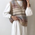 thumbnail image 2 of Honganda Gilet Sans Manches à Col en V Imprimé Bohème Ample pour Femmes, 2 of 8