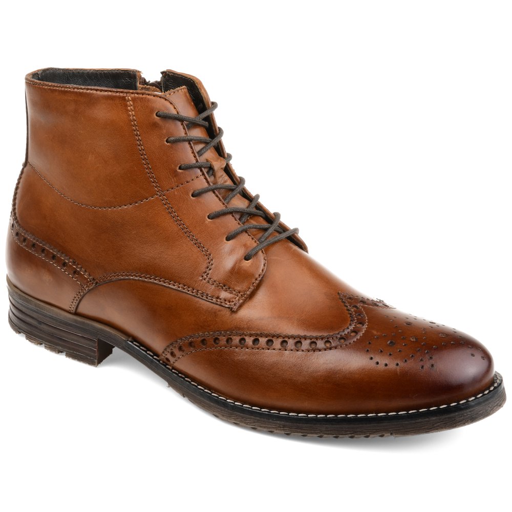 Tuck & Von Tuck & Von Mens Wide Width Genuine Leather Laceup Wingtip