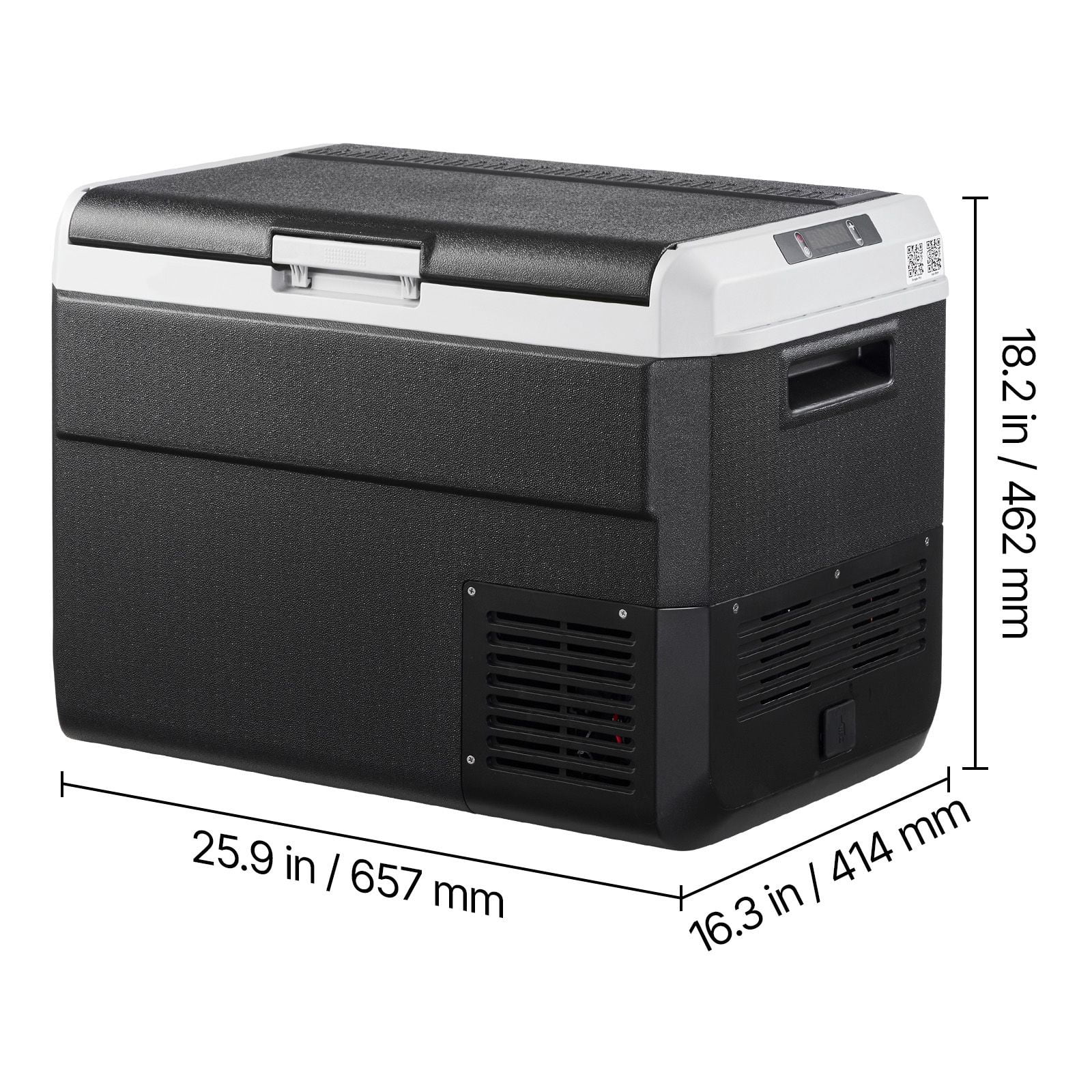 12 Volt Car Refrigerator, 52.8QT/50L Car Fridge, Portable Electric Cooler with -4-68Fahrenheit Adjustable Temperature, 12/24V DC and 100- 240V AC Comp