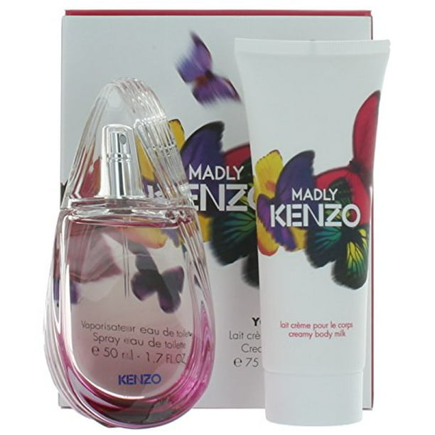 Madly Travel Exclusive by Kenzo for Women Gift Set: EDT 1.7 oz.+Creamy Body Milk 2.5 oz. in Box Walmart.com