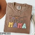 thumbnail image 4 of Mama Flower Shirt. Retro Motherhood T-Shirt with Cute Floral Letters and Quote. Great for Mother's Day, baby showers, or daily wear., 4 of 7