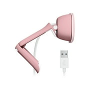 Logitech BRIO 90 Wired HD Webcam, 60 fps/1080p Live Streaming Camera with Auto Light Balancing, Integrated Privacy Lens Cap, Built-in Microphone, Black white pink