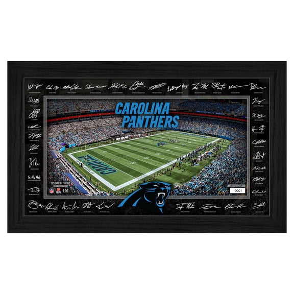 Highland Mint Carolina Panthers 12" x 20" 2025 Signature Gridiron Panoramic Framed Photo