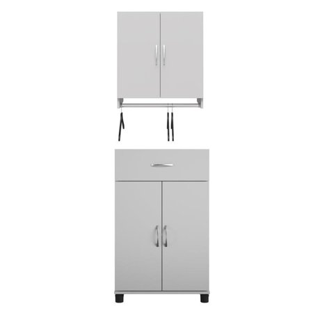 Home Square 2-Piece Set with 2-Door Wall Cabinet & 1-Drawer Base Cabinet