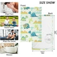 thumbnail image 3 of SKYSONIC Cartoon Dinosaur Volcano Patterned Hand Towels 2 PCS, Cotton Bath Towel for Drying Face Hands Body ,Absorbent Lightweight Towels for Bathroom Ktichen Travel Gym, 16"x28", 3 of 7