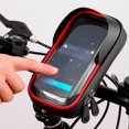 thumbnail image 4 of Soporte para TeléFono de Bicicleta una Prueba de Agua para Bolsa de Montaje en Manillar de Motocicleta Soporte Universal para TeléFono Celular para Scooter de Bicicleta Rojo, 4 of 8