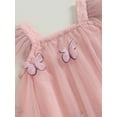 thumbnail image 6 of Arvbitana 6M 12M 1T 2T 3T 4T 5T Toddler Baby Girls Sweet Princess Dress 3D Flower/Butterfly Square Neck Fly Sleeve Tulle Tutu A-line Dress Little Girls Cute Clothes, 6 of 8