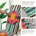 thumbnail image 5 of Yayeee 2 Pack Dining Chair Covers Stretch Parson Chairs Slipcovers Seat Protector, Geometric Circle, 5 of 6