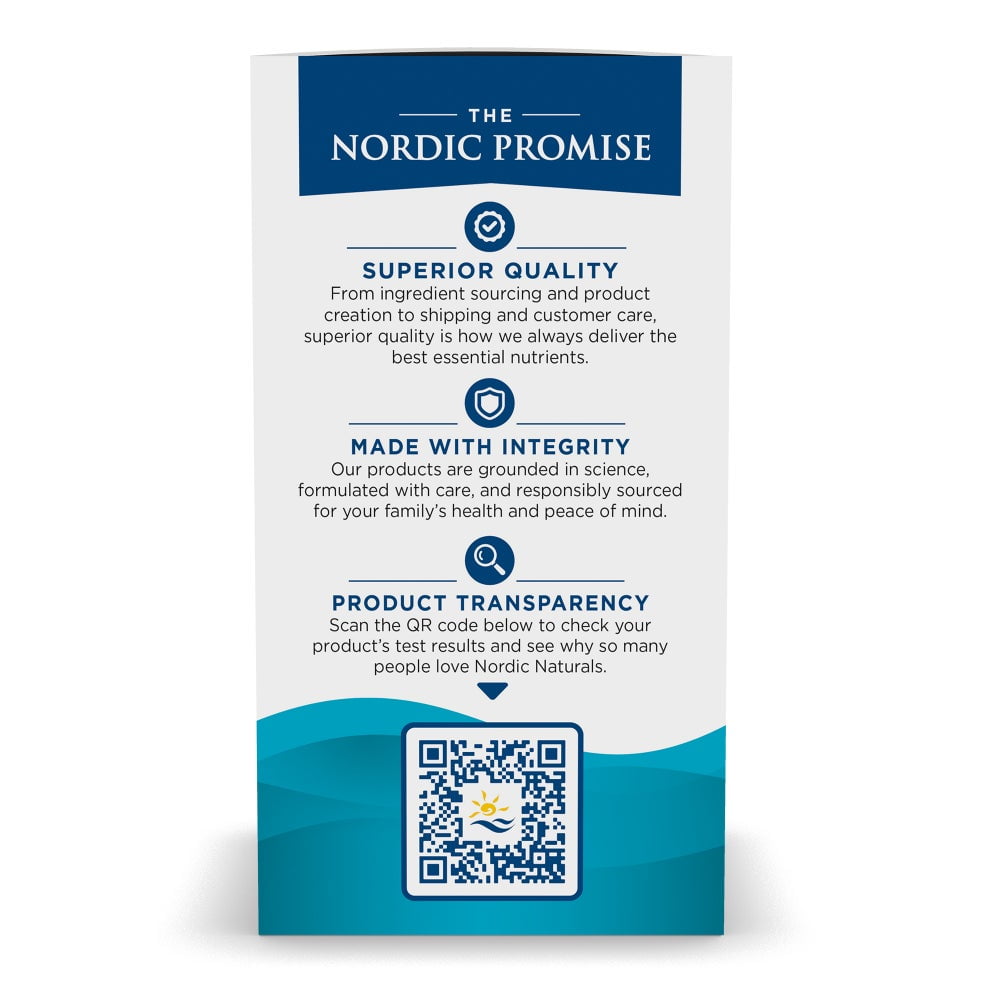 Nordic Naturals Ultimate Omega Fish Gelatin Softgels, Lemon, 1280 mg, 60 Ct