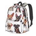 thumbnail image 1 of Disketp Happy Dog Faces Collage Mochila Escolar de Gran Capacidad y Peso Ligero, Mochila de Viaje Ideal para Escuela, Trabajo y Uso Diario, Cómoda y con Estilo, 1 of 8