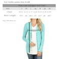 thumbnail image 2 of Zenana Plus Size Classic Front V-Neck Thin Snap Button Down Long Sleeve Ribbed Knit Cardigan, 2 of 4