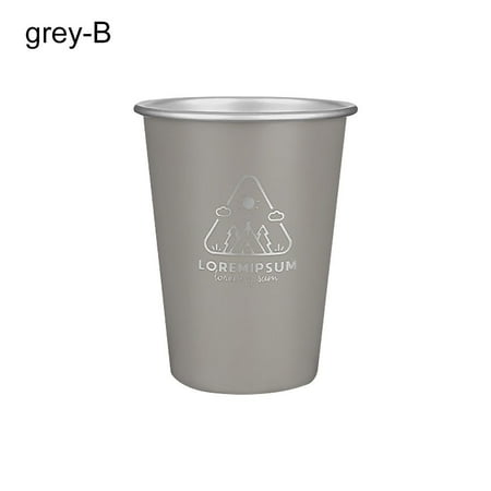 

Portable Camping 350ml Stainless Steel Milk Cup Tumbler Cup Coffee Mug Beer Mug GREY B