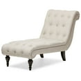 thumbnail image 1 of Baxton Studio Layla Tufted Chaise Lounge in Light Beige and Black, 1 of 5