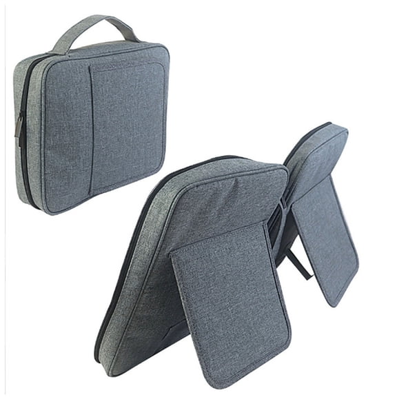 Toystoory Bolsa portátil OxfordCloth con soporte para libros para facilitar la lectura. Bolsa para guardar productos electrónicos. Almacenamiento y organización del hogar gris