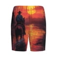 thumbnail image 7 of Daiia Sunset River Western Cowboy Mens Woven Stretch Pajama Short,Short Pajama Pants-4X-Large, 7 of 7