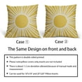 thumbnail image 6 of Yellow Boho Pillow Covers 18x18 Set of 2 Bohemian Style Retro Abstract Sun Outdoor Throw Pillows Farmhouse Decorative Pillowcase Linen Square Cushion Cover for Home Couch Sofa Bed, 6 of 6