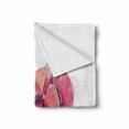 thumbnail image 2 of Orchids Soft Flannel Fleece Throw Blanket, Close-up of Pink Orchid Flowers on a Branch in Blossom, Cozy Plush for Indoor and Outdoor Use, 60" x 80", Dark Coral Peach, by Ambesonne, 2 of 6