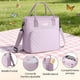 thumbnail image 4 of Loncheras para Mujer, Bolsa de Almuerzo, Lonchera Termica Grande con Correa Antifugas y Fácil de Limpiar Hielera Portátil Unisex para Trabajo/Picnic/Viajes (Morado), 4 of 4