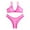 Pink, variant on BeAi Plus Size Swimsuit for Women Two Piece Cheeky Bikini Sets for Women Push Up Swimwear for Women Tummy Control Two Piece Monokini Swimsuit Wrap Tie Back Previous Orders