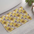 thumbnail image 2 of Yellow Brown Sunflower Pattern Bathroom Rugs Mat,Non Slip Microfiber Bathroom Rug,Rubber Backing,Soft Bathroom Mats for Bathroom Floor,Tub and Shower,17x27in(43x68cm), 2 of 5