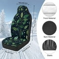 thumbnail image 7 of Uorisanigo Car Seat Covers for Front Seats Set of 2, Soft Comfy Vehicle Seat Protection Covers, Premium Green Leaf Print Automotive Bucket Seats Cover, 7 of 7