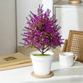 thumbnail image 6 of Artificial Plants Outdoor Pointed-Leaf Lavenders Ground Stake 45cm Tall Faux Spike for Garden Patio Decor, 6 of 6