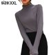 thumbnail image 2 of Camiseta de manga larga con cuello alto y ribete de lechuga para mujer Adepaton BST2001324-6, 2 of 6