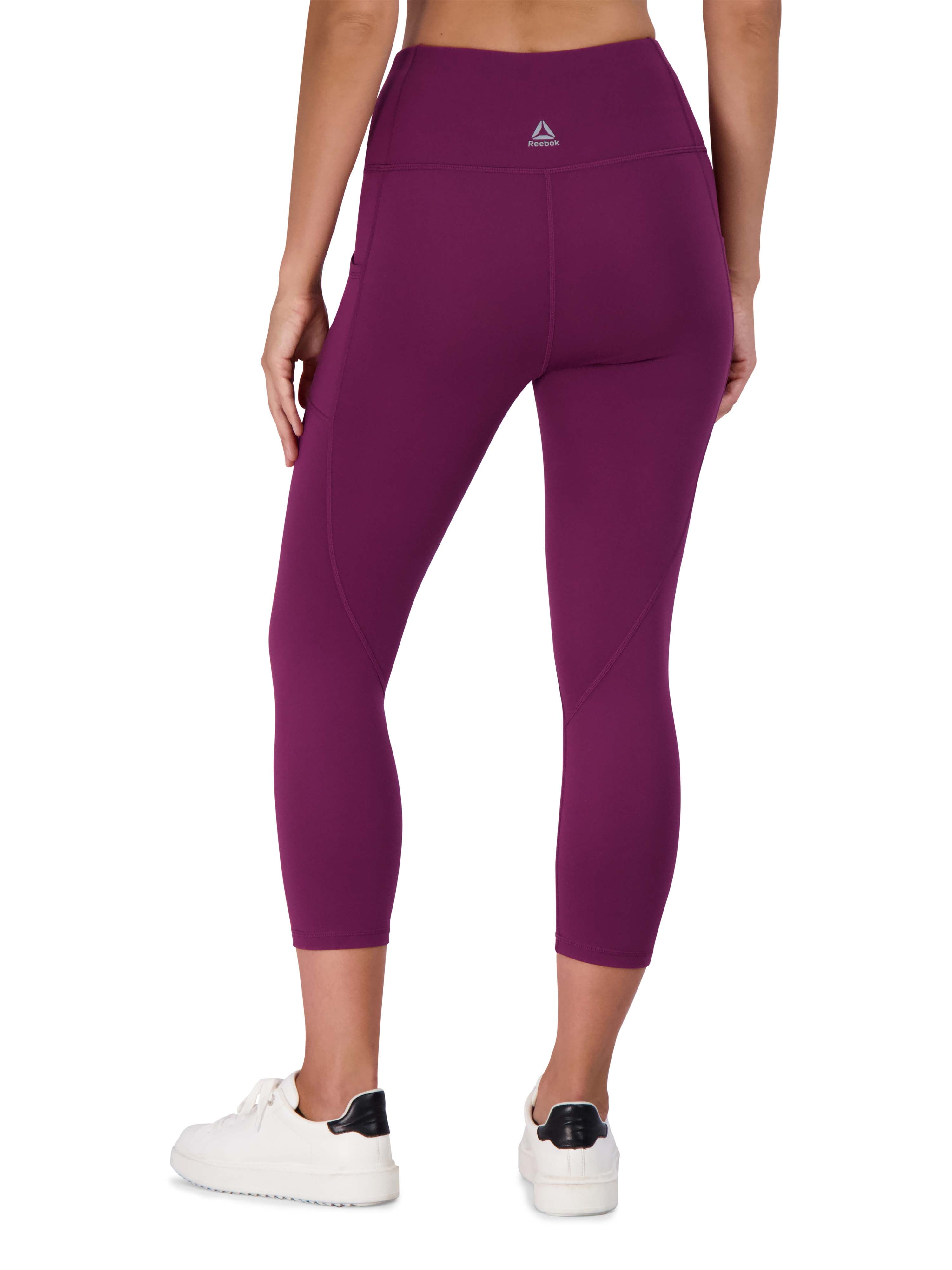 Reebok Women's and Women's Plus Highrise Everyday Capri Legging with 20" Inseam and Side Pockets