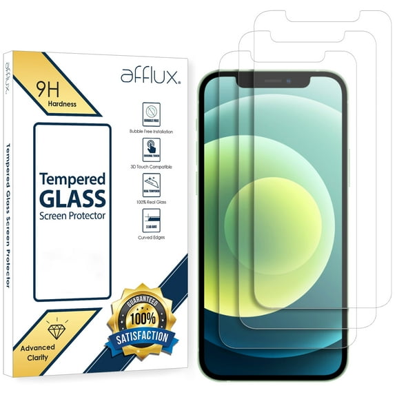 TTECH (3 Pack) Glass Screen Protector for iPhone 12, iPhone 12 Pro, iPhone 11, and iPhone XR (10R) - Case Friendly (Easy Install) Tempered Glass Film (6.1 Inch)