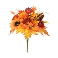 thumbnail image 2 of Ramo de flores artificiales de otoño con hojas de arce artificiales para jardín, para exteriores, damas de honor, inauguración de la casa, granja, ofi Estilo A, 2 of 8