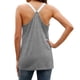 thumbnail image 4 of Top sin mangas con cuello redondo, camiseta sin mangas para mujer, transpirable, cómodo, diseño suelto, tirantes de encaje para vacaciones en la playa, 4 of 6