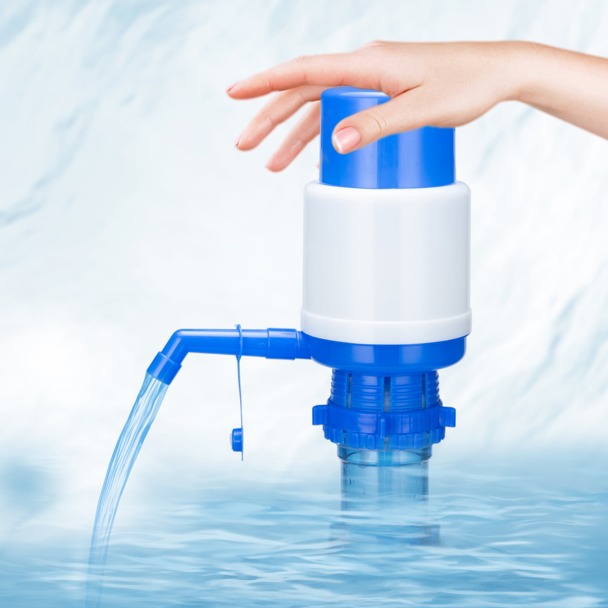 Manual Hand Press Pump Drinking Water Dispenser Home Office Bottle