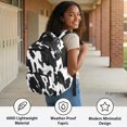 thumbnail image 4 of CHAQLIN Cow Patterned Ventilated Padded Soft Shoulder Bookbags with Comfortable Breathable Kids School Backpack, Portable 17 Inch Casual Daypack for Sports High School, 4 of 8