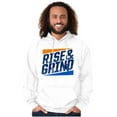 thumbnail image 3 of Rise and Grind Skateboarding Quote Men's Big & Tall Graphic Hoodie Brisco Brands 3X, 3 of 5
